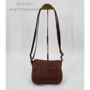 Marta Ponti Woven Leather Crossbody Bag – Vintage Genuine Leather